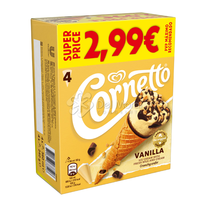 4 CORNETTO VAINILLA - CORNETTO