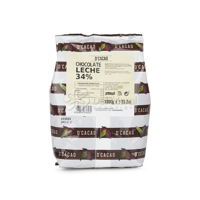 DCACAO XOCOLATA AMB LLET 34% - KEN FOODS - SNEL